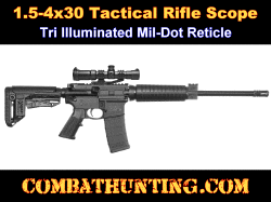 1.5-4x30 Tactical Rifle Scope Tri Illuminated Mil-Dot