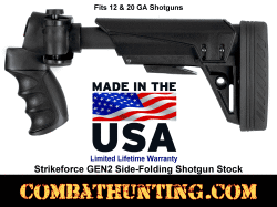 Strikeforce GEN2 Side-Folding Shotgun Stock in Black