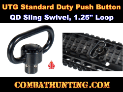 UTG Standard Push Button QD Sling Swivel 1.25" Loop