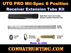 UTG PRO AR15 6-position Receiver Extension Tube Kit Mil-spec Matte Black