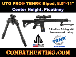 UTG PRO® TBNR® Bipod, 8.5"-11" Center Height, Picatinny