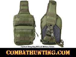 Tactical Sling Bag MOLLE Military Green