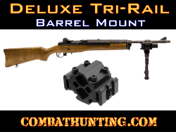 Ruger Mini 14/30 Tri-rail Rifle Barrel Mount With 2 Slot Tactical Accessorie Rails