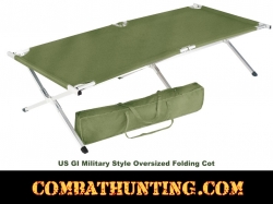 Olive Drab Folding Camping Cot Oversized