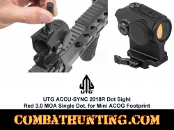 UTG ACCU-SYNC 2018R Dot Sight, Red 3.0 MOA Single Dot for Mini ACOG Footprint