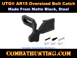 UTG AR15 Oversized Bolt Catch, Matte Black, Steel
