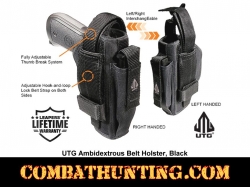 UTG Ambidextrous Belt Holster, Black