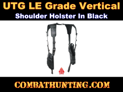 UTG® Law Enforcement Vertical Shoulder Holster, Left/Right Reversible, Black