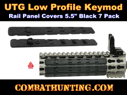 UTG Low Profile Keymod Rail Panel Covers 5.5" Black 7 Pack