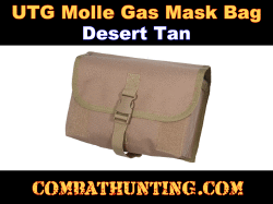 UTG Web Gas Mask Bag Tan  Molle Compatible