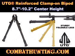 UTG New Gen Reinforced Clamp On Bipod 8.7"-10.2" Center Height