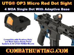 UTG® OP3 Micro Red Sight 4 MOA Single Dot Adaptive Base