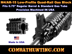 UTG PRO AR15 Low-pro Quad-rail Gas Block for .75" Barrel