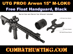UTG PRO® Arwen 15" M-LOK® AR-15 Free Float Handguard Black