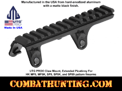 HK MP5/MP5K Claw Mount Extended Picatinny Rail Optic Mount UTG PRO