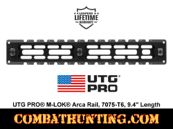 UTG PRO M-LOK Arca Rail, 7075-T6, 9.4" Length