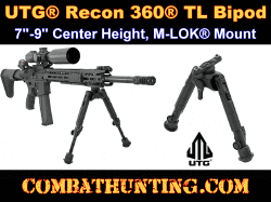 UTG Recon 360 TL Bipod 7"-9" Center Height M-LOK Mount