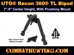 UTG Recon 360 TL Bipod 7"-9" Center Height Picatinny