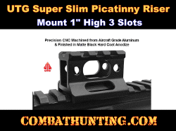 UTG Super Slim Picatinny Riser Mount 1" High 3 Slots