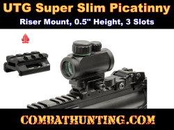 UTG Super Slim Picatinny Riser Mount 0.5" Height 3 Slots