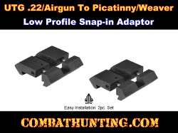 UTG 11mm (3/8") Dovetail to Weaver/Picatinny Adapter, 2pcs