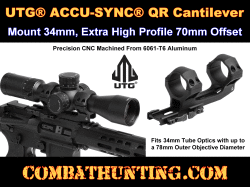 UTG ACCU-SYNC QR Cantilever Mount 34mm X-High Profile 70mm Offset