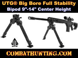 UTG Big Bore Full Stability Bipod 9"-14" Center Height 50 BMG bipod