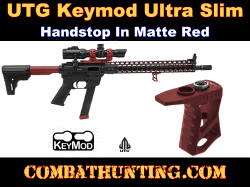 UTG Keymod Ultra Slim Handstop Matte Red