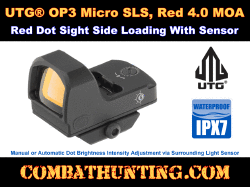 UTG OP3 Micro SLS Red 4.0 MOA Dot Sight, Side Loading Sensor