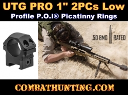 UTG PRO 1" 2PCs Low Profile P.O.I Picatinny Rings