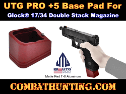 UTG PRO +5 Base Pad Glock 17/34 Matte Red Aluminum