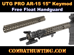 UTG PRO AR-15 15" Keymod Free Float Handguard Burnt Bronze Cerakote