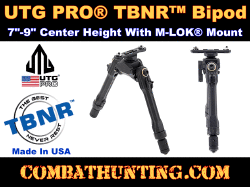 UTG PRO® TBNR Bipod 7"-9" Center Height M-LOK® Bipod