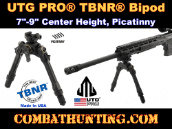 UTG PRO® TBNR Bipod, 7"-9" Center Height Picatinny