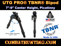 UTG PRO® TBNR Bipod, 7"-9" Center Height Picatinny