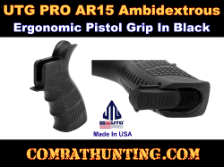 UTG PRO USA Made AR15 Ambidextrous Pistol Grip-Black