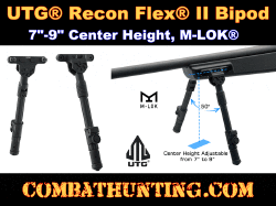 UTG® Recon Flex® II Bipod 7"-9" Center Height M-LOK®