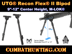 UTG® Recon Flex II Bipod 9"-12" Center Height M-LOK®