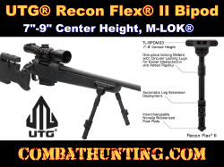 UTG® Recon Flex® II Bipod 7"-9" Center Height M-LOK®