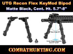 UTG Recon Flex KeyMod Bipod Matte Black, Cent. Ht. 5.7