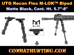 UTG Recon Flex M-LOK Bipod, Matte Black, Cent. Ht. 5.7"-8"