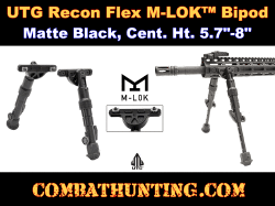 UTG Recon Flex M-LOK Bipod, Matte Black, Cent. Ht. 5.7