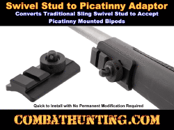 Sling Swivel Stud Picatinny/Weaver Rail Bipod Adapter