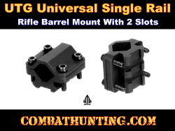 UTG Universal Single-rail Rifle Barrel Mount, 2 Slots 