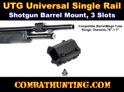 UTG Universal Single-rail Shotgun Barrel Mount, 3 Slots