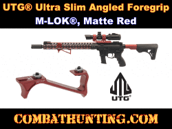 UTG® Ultra Slim Angled Foregrip M-LOK® Matte Red