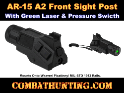 AR15 Green Laser A2 Iron Front Sight Post