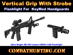 Keymod Vertical Grip With Strobe Flashlight