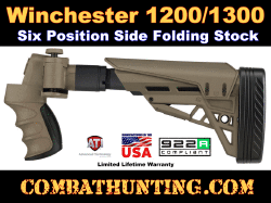 Winchester 1200/1300 Six Position Adjustable Side Folding TactLite Stock FDE