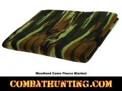 Woodland Camo Fleece Blanket